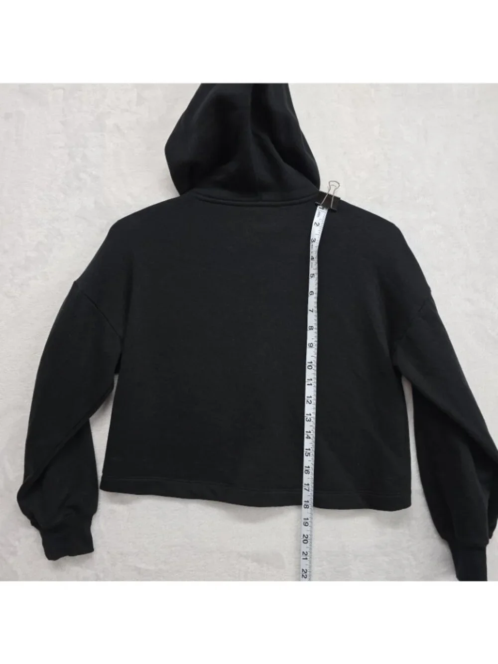 Justice Girls M (10) Butterfly Full Zip Hoodie Black Athleisure Kids Fleece EUC